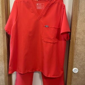 Figs V-Neck scrub top and pants